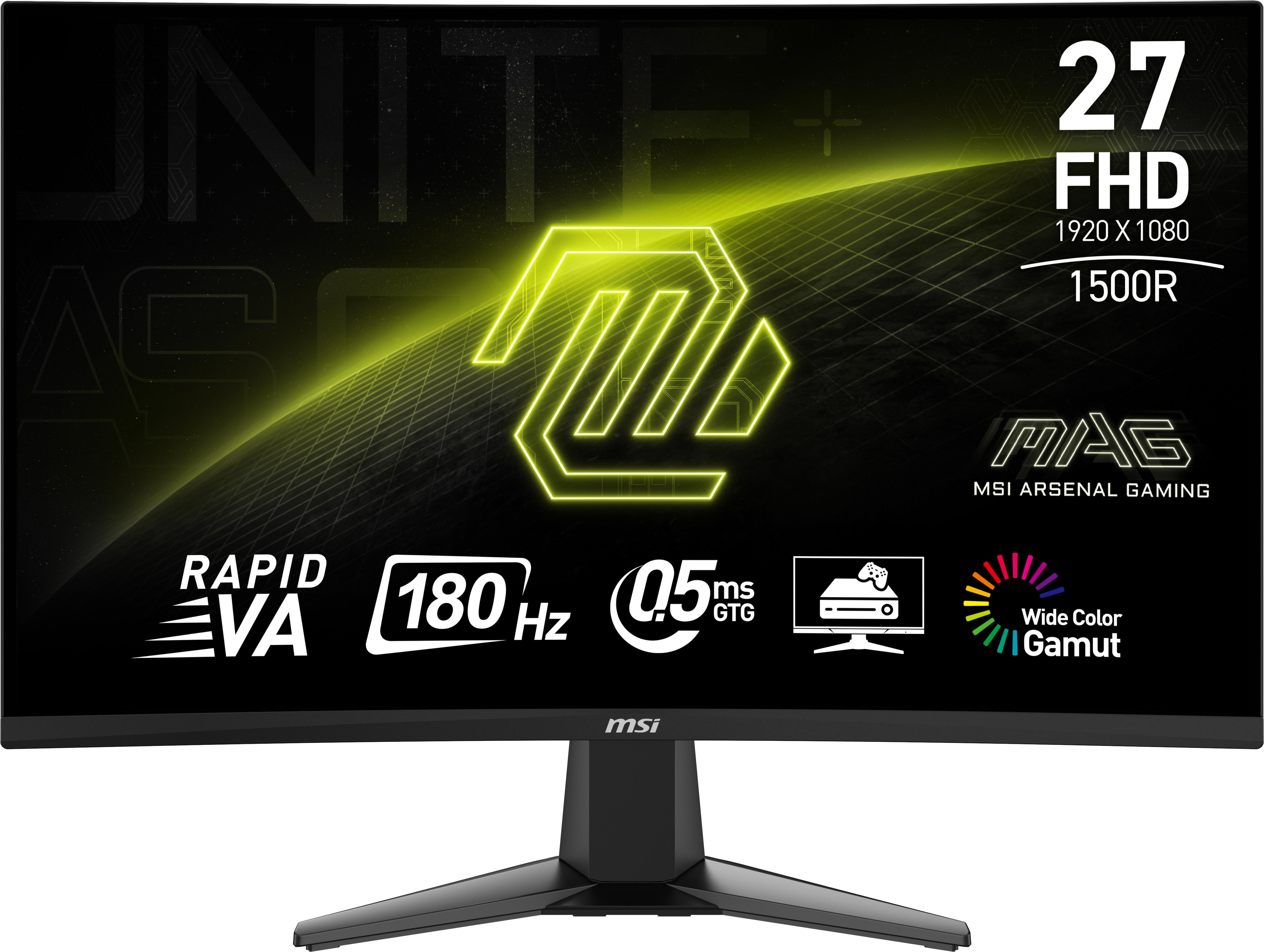 MSI MAG 27C6F Monitor PC 686 cm 27 1920 x 1080 Pixel Full HD LCD Nero (MSI 27 VA MONITOR CURVED MAG 27C6F)